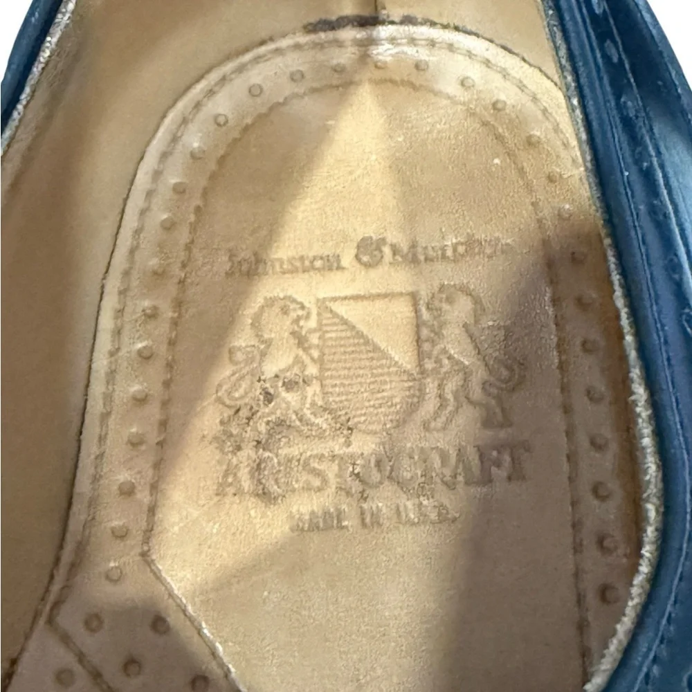 Johnston Murphy Aristocrat Wingtip Lace up Dress Shoes Size 7 1/2 Made in USA